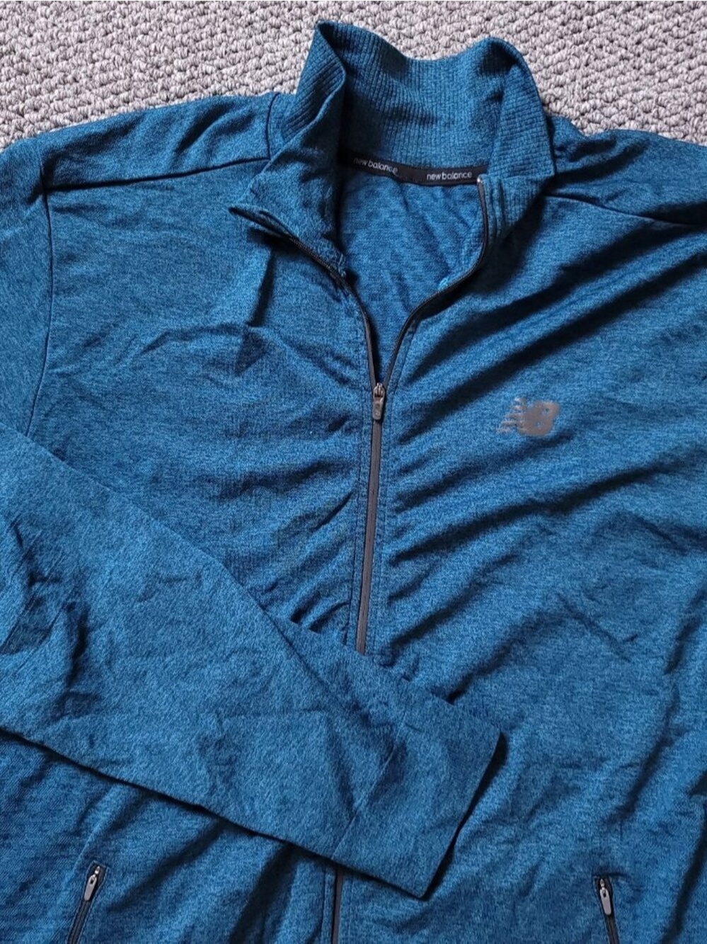 New Balance Jacket Womens Large? No Size Tag NB Dry Blue Track Gym Workout